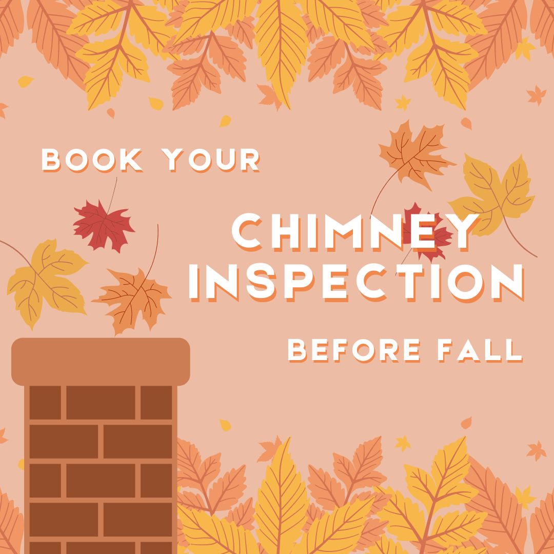 original infographic stating to book your chimney inspection before fall